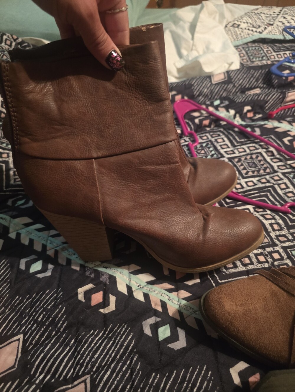 Brown Leather Ankle Boots